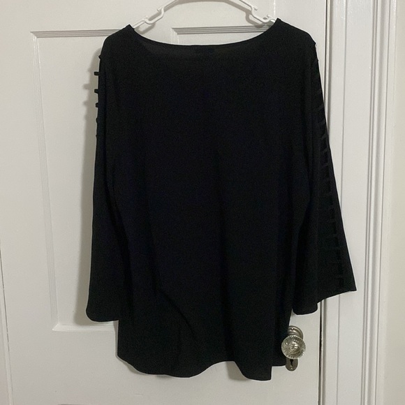 Spense black blouse with cutouts on sleeves - Picture 3 of 4